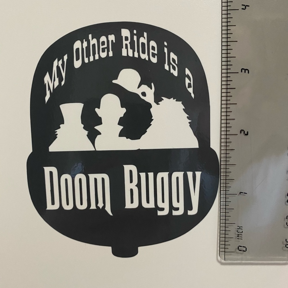 Haunted mansion Doom buggy decal